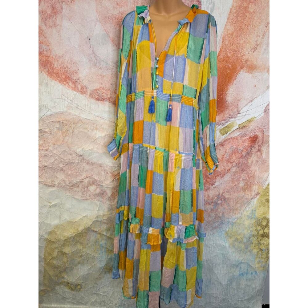 Anthropologie The Marais Printed Chiffon Maxi Dress - Picture 3 of 6